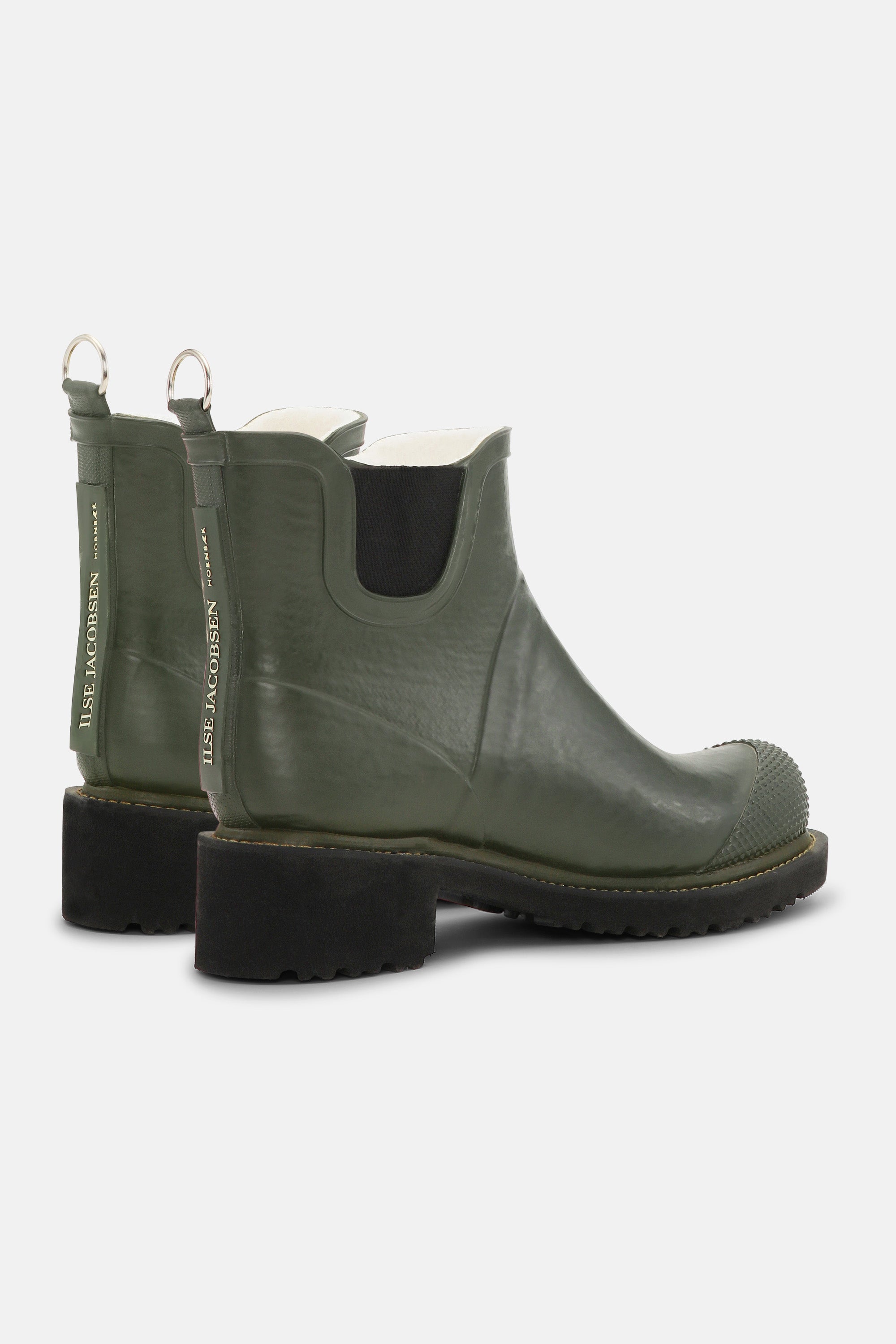 Ilse Jacobsen Hornbæk Footwear Short Rubber Boots With High Heel Rain boots 410 Army