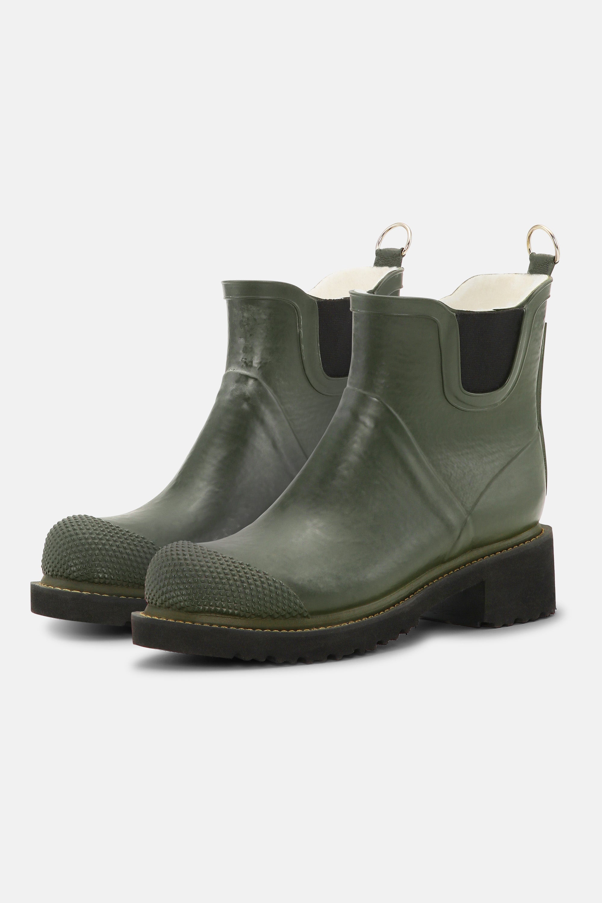 Ilse Jacobsen Hornbæk Footwear Short Rubber Boots With High Heel Rain boots 410 Army