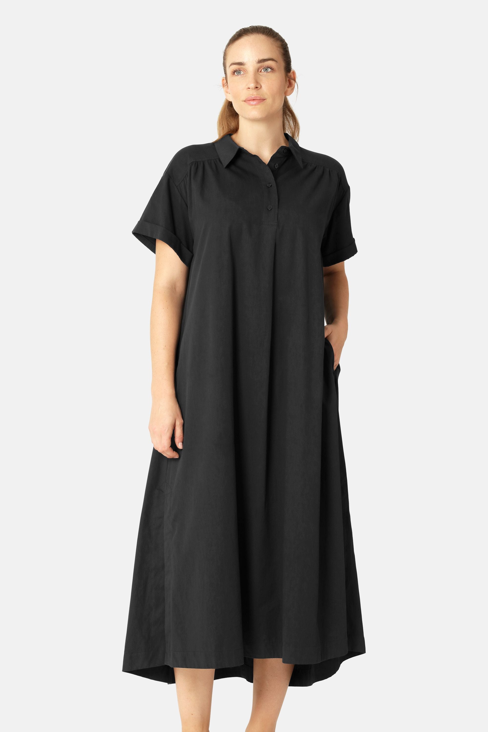 Long Dress A-line - Dark Indigo