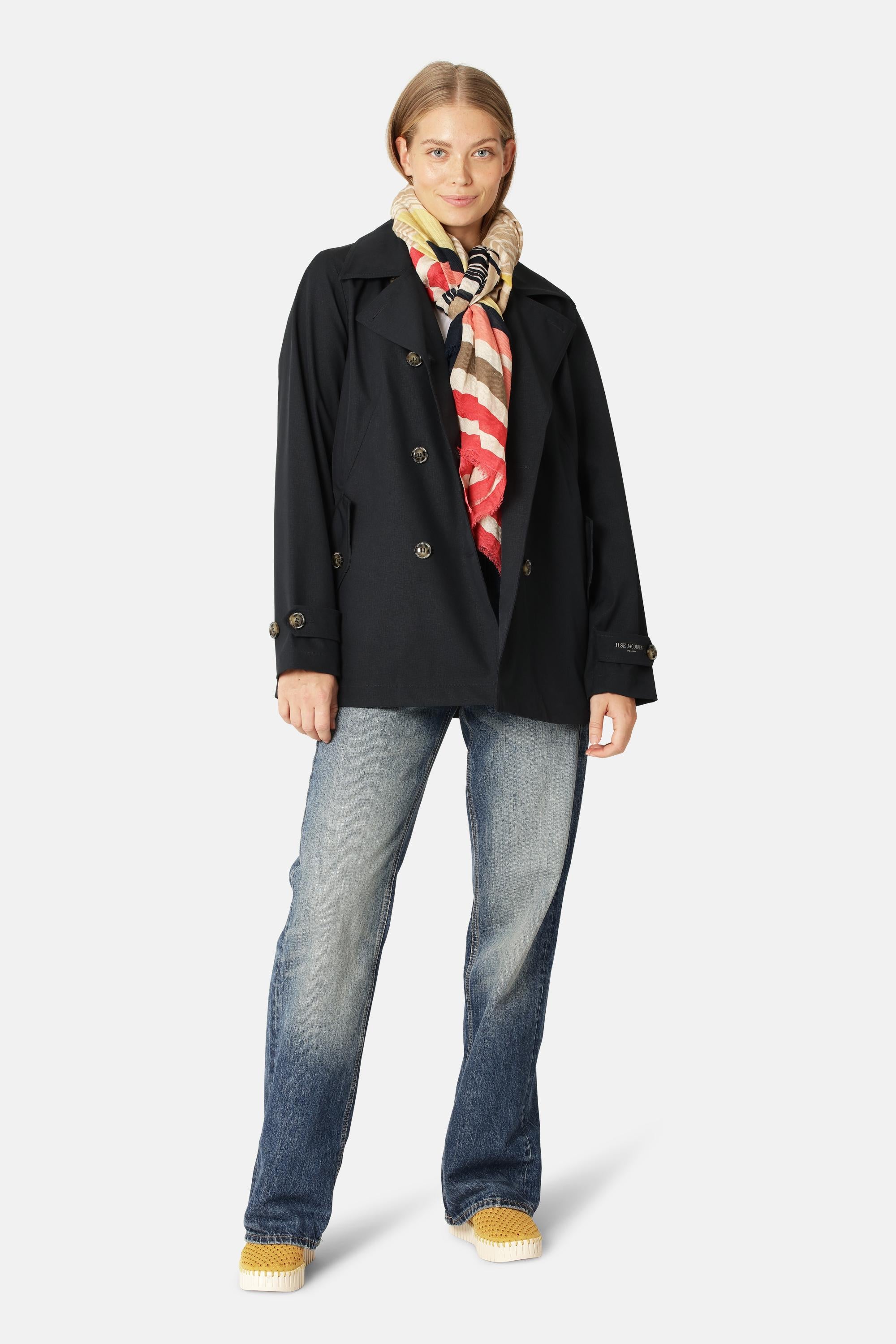 Rain Peacoat - Dark Indigo