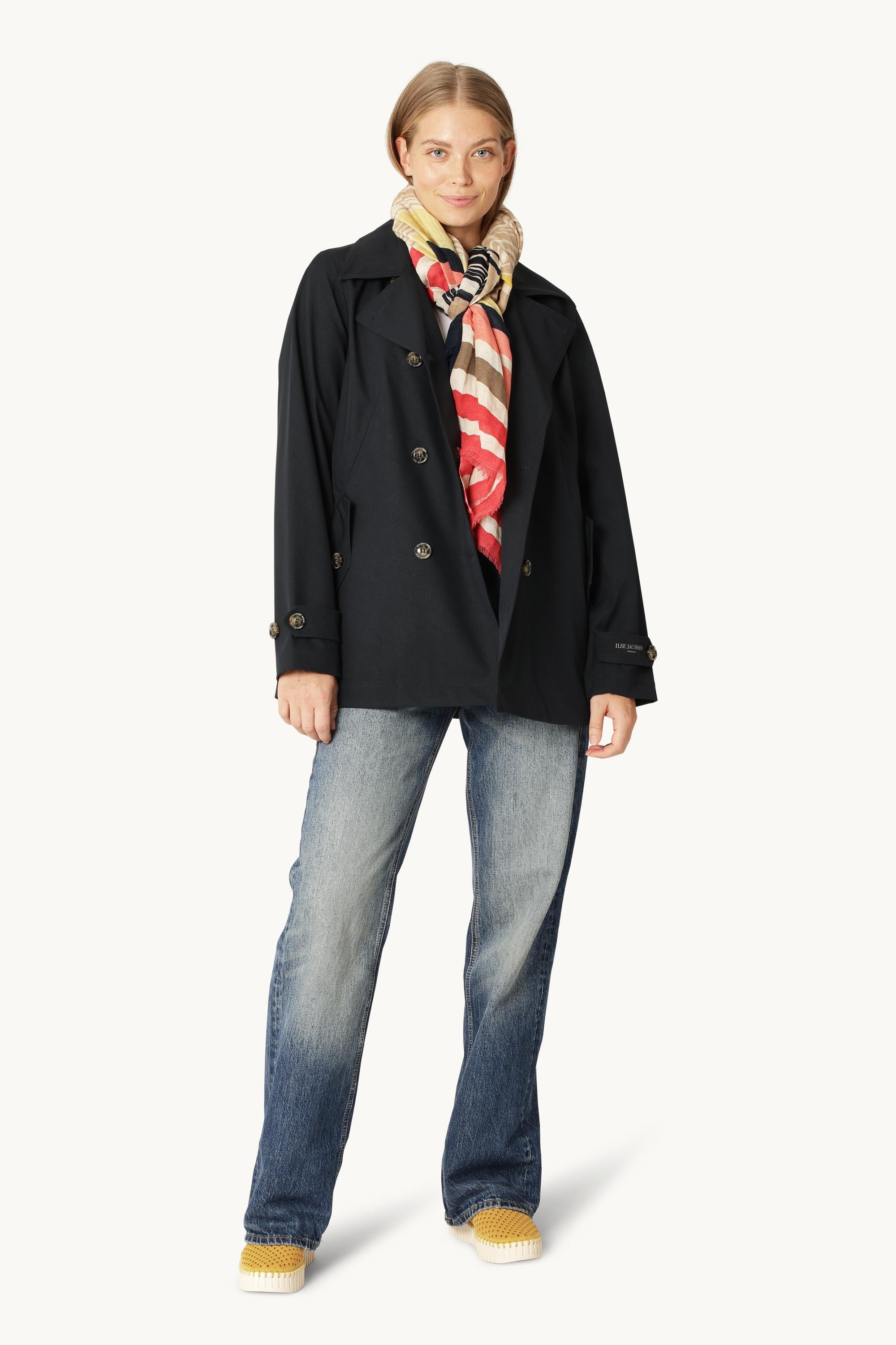Rain Peacoat - Dark Indigo
