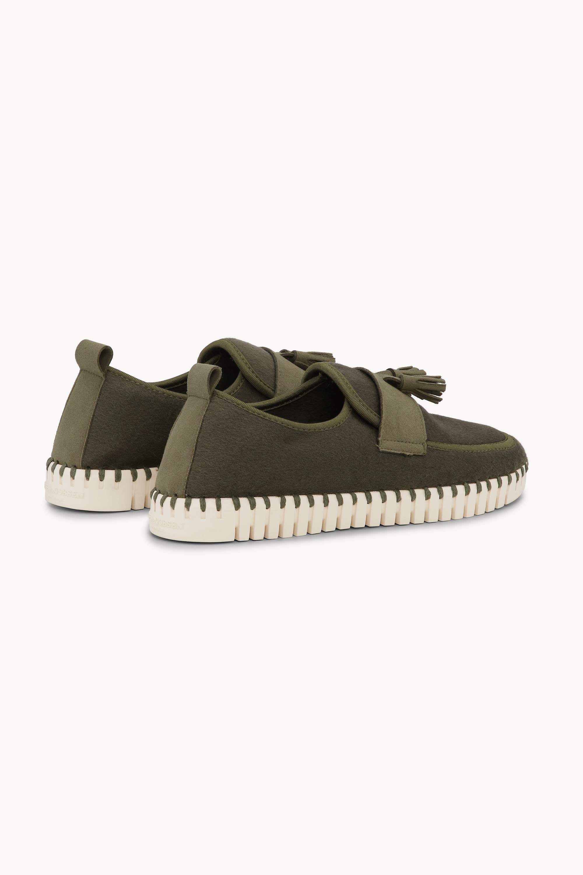 Tulip Wool Loafer - Army Pearled Ivory