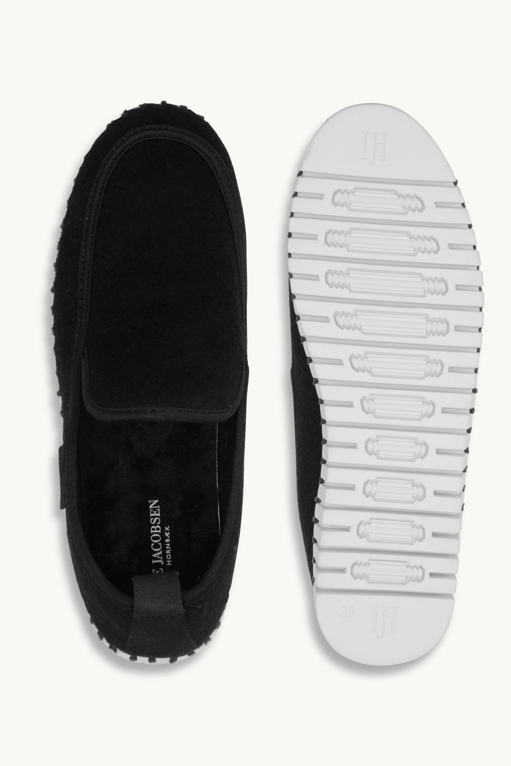 Tulip Wool Loafer - Black White