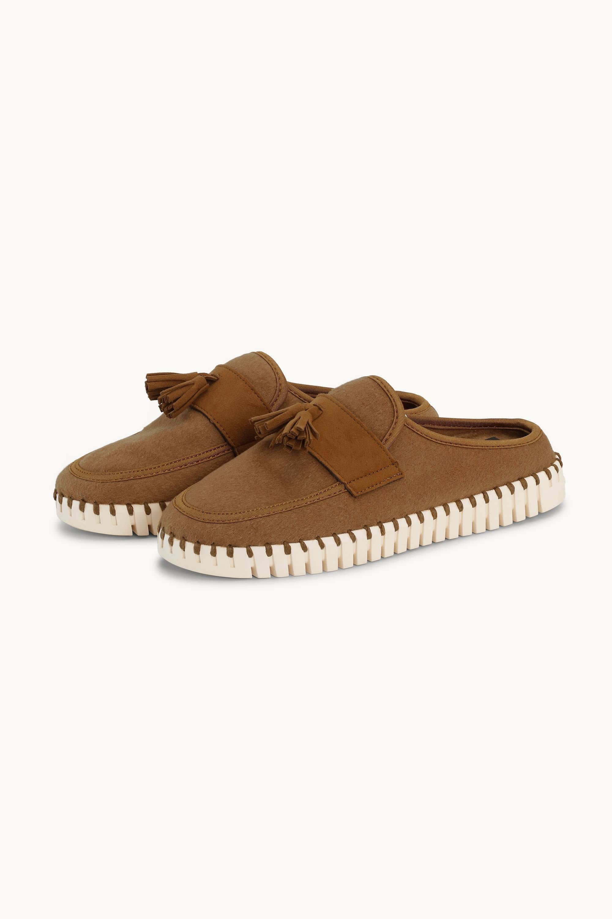 Tulip Wool Mule - Cashew Pearled Ivory