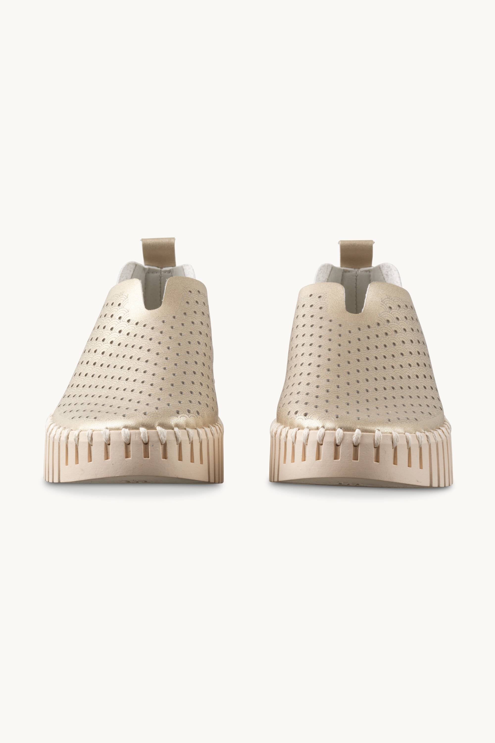 Tulip Slip-On Wedge - Platin Pearled Ivory