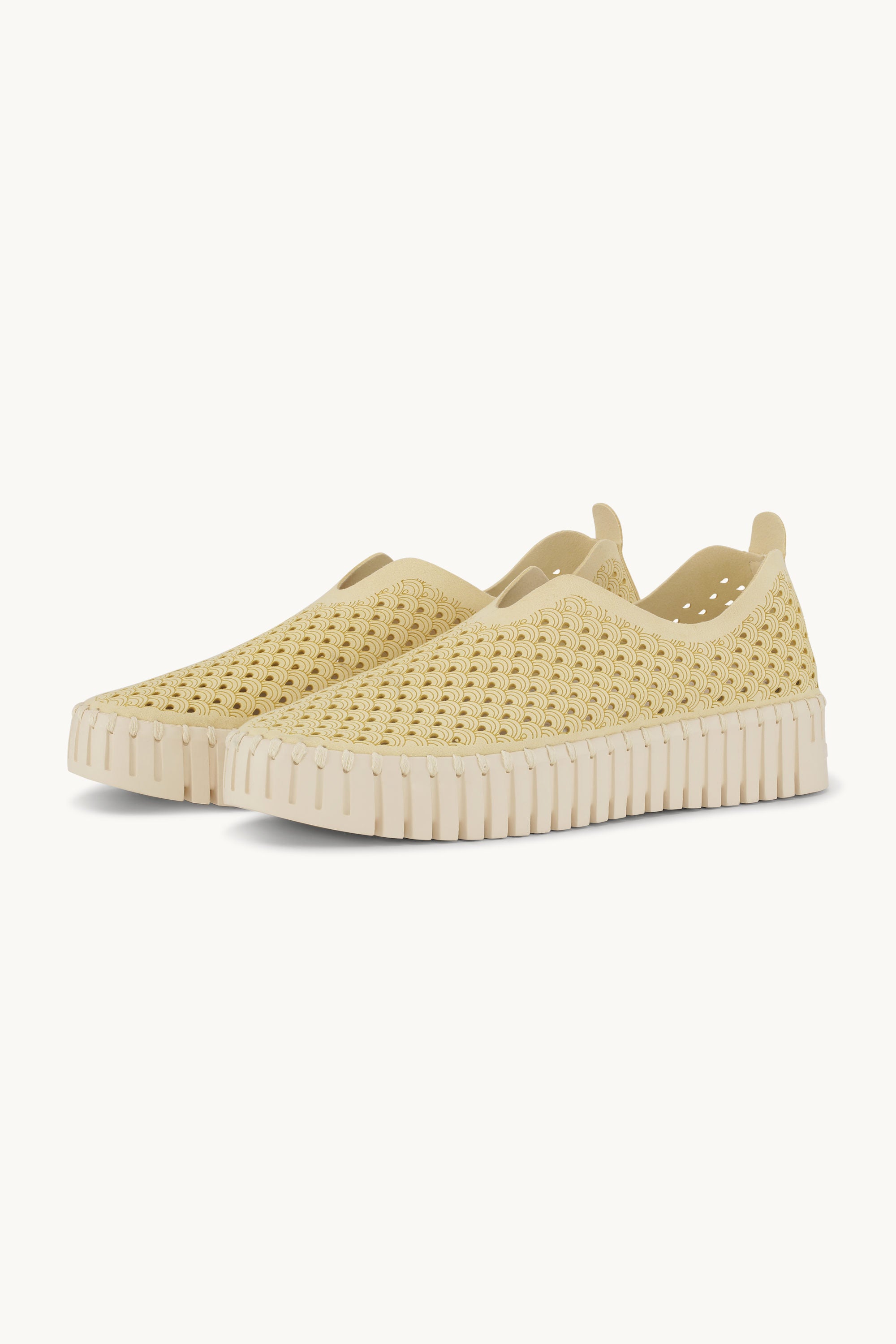 Platform Tulip Flats - Double Cream