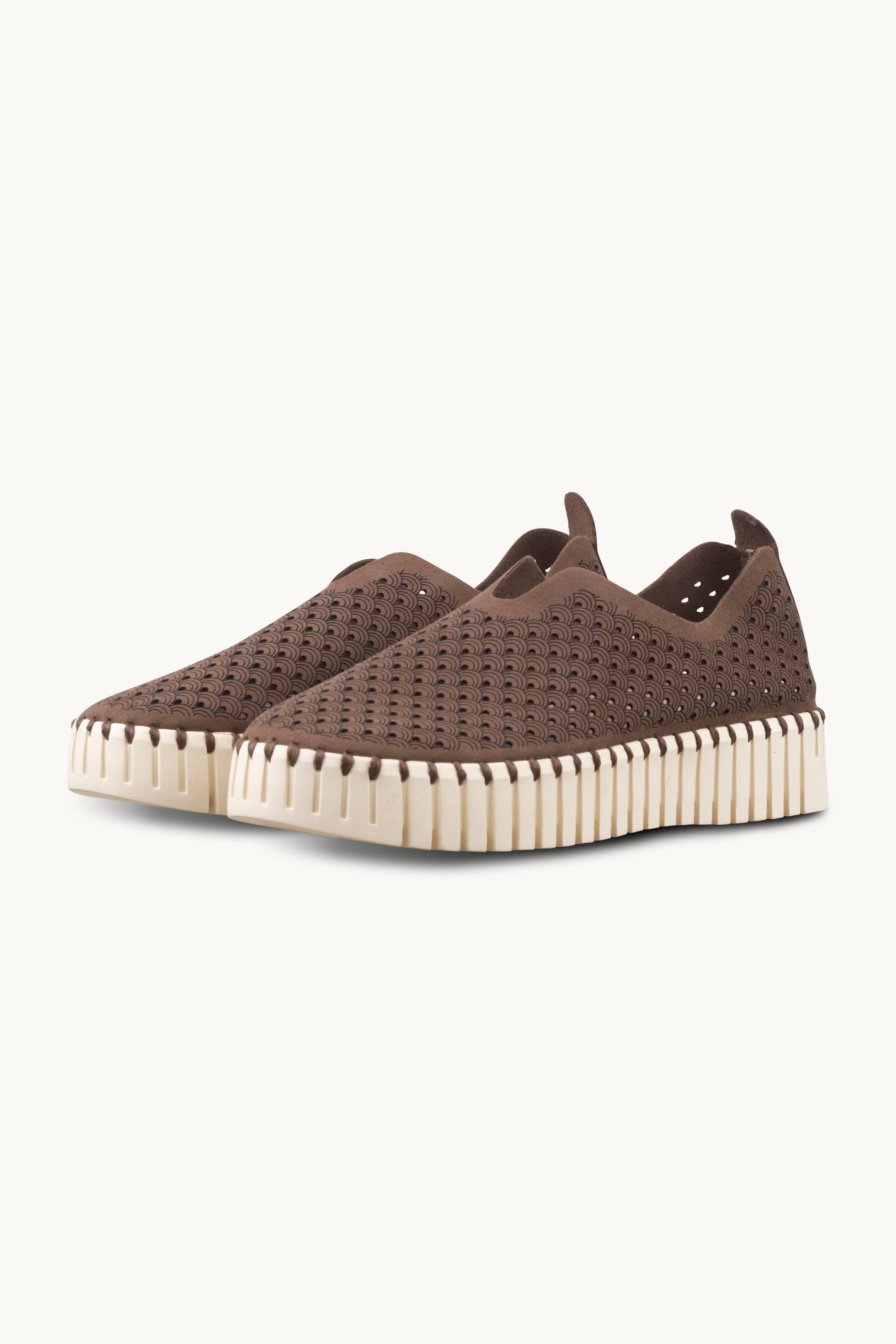 Platform Tulip Flats - Brown Pearled Ivory