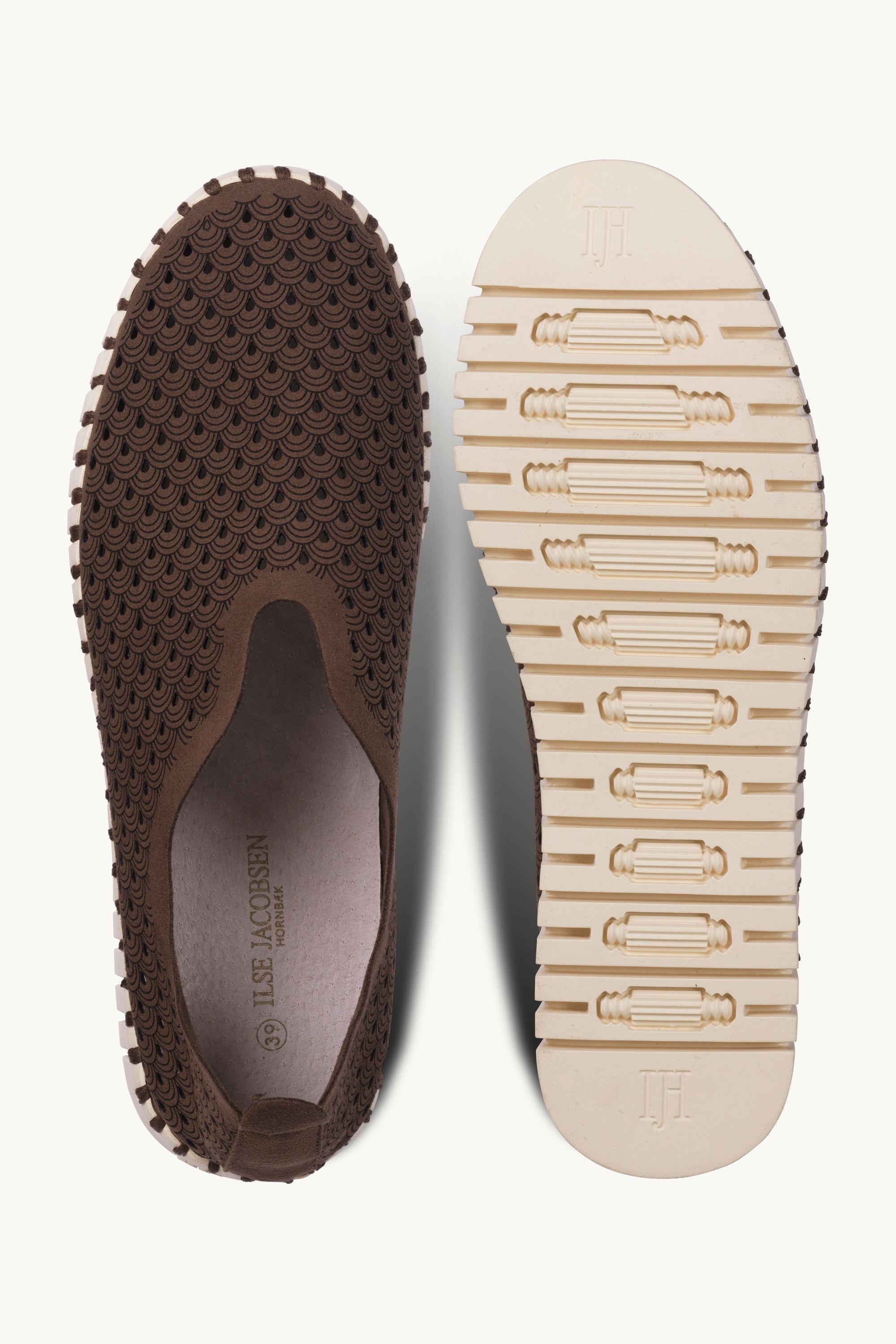 Platform Tulip Flats - Brown Pearled Ivory