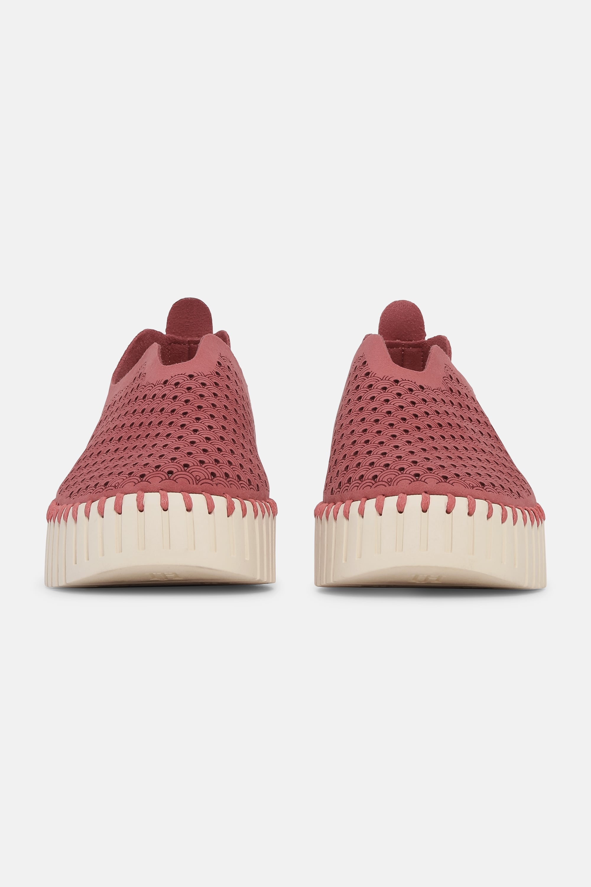 Platform Tulip Flats - Rouge Pearled Ivory