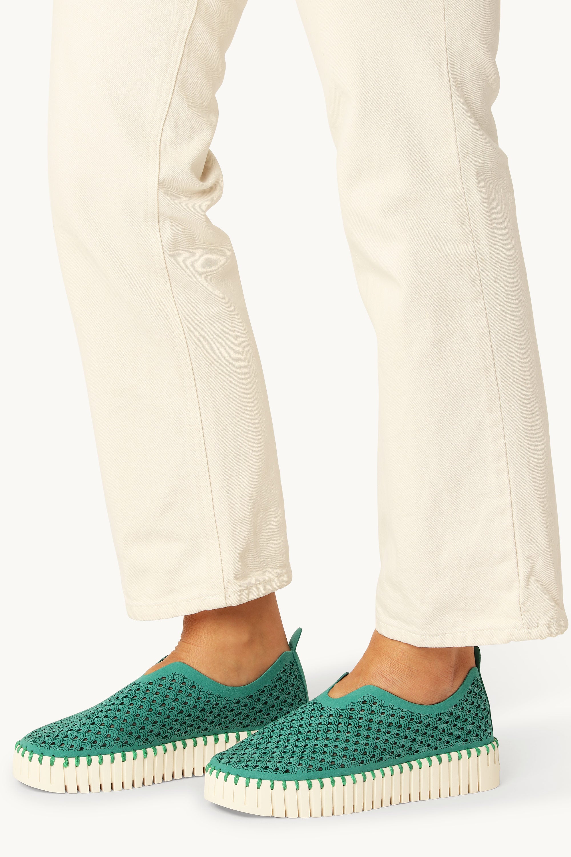 Platform Tulip Flats - Spruce Pearled Ivory