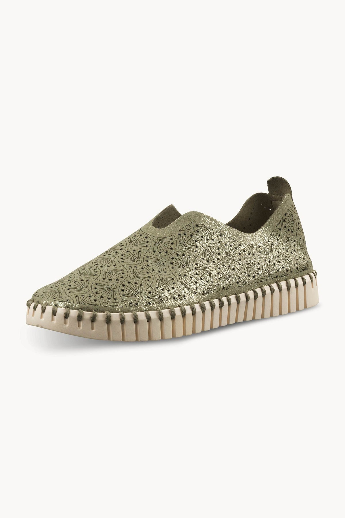 Tulip Organic Flat Glitter - Army Pearled Ivory