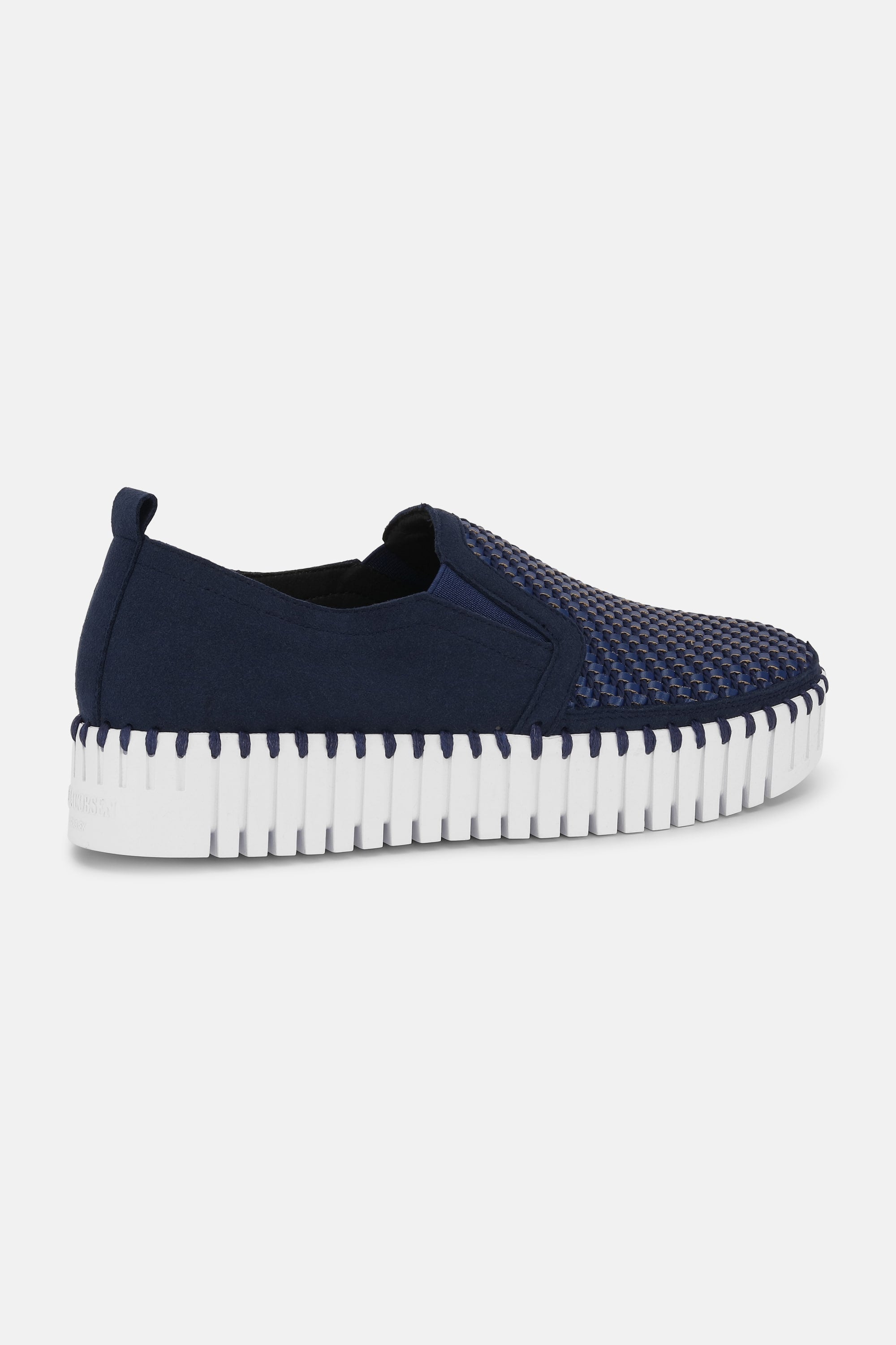 Platform Tulip Flats - Dark Indigo White