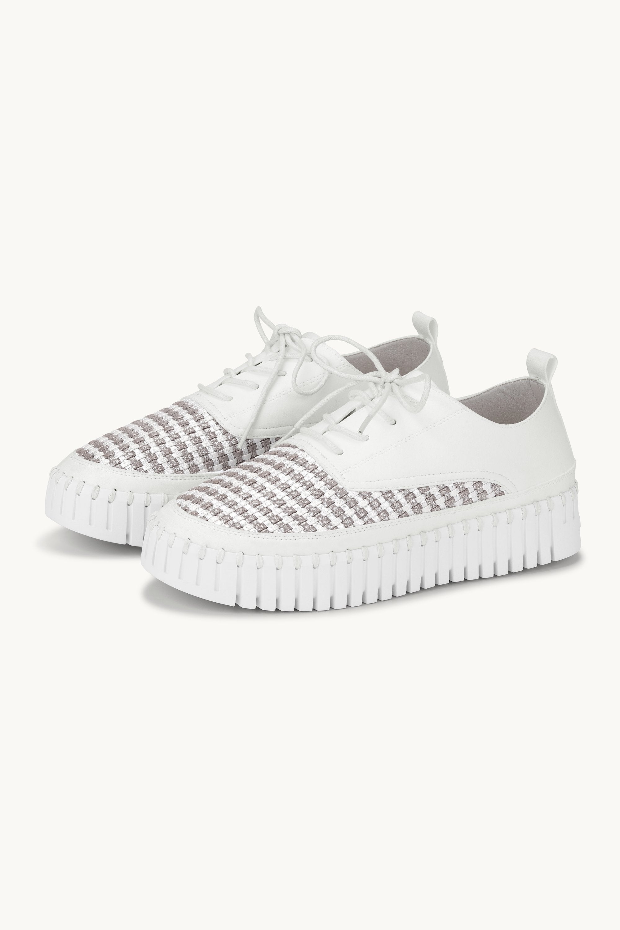 Tulip Flats With Laces - White White