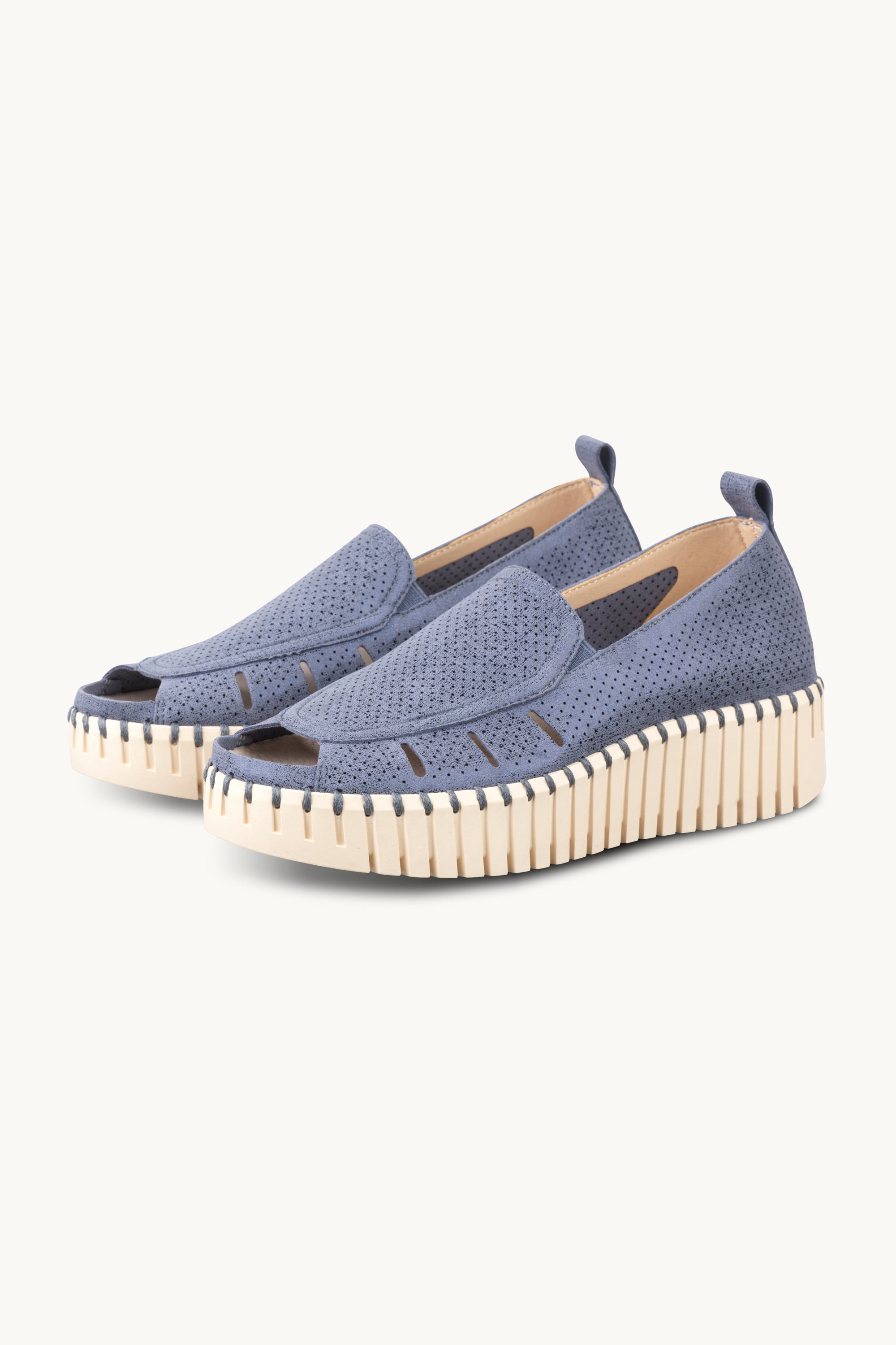 Tulip Sandal in Glitter - Ombre Blue Pearled Ivory