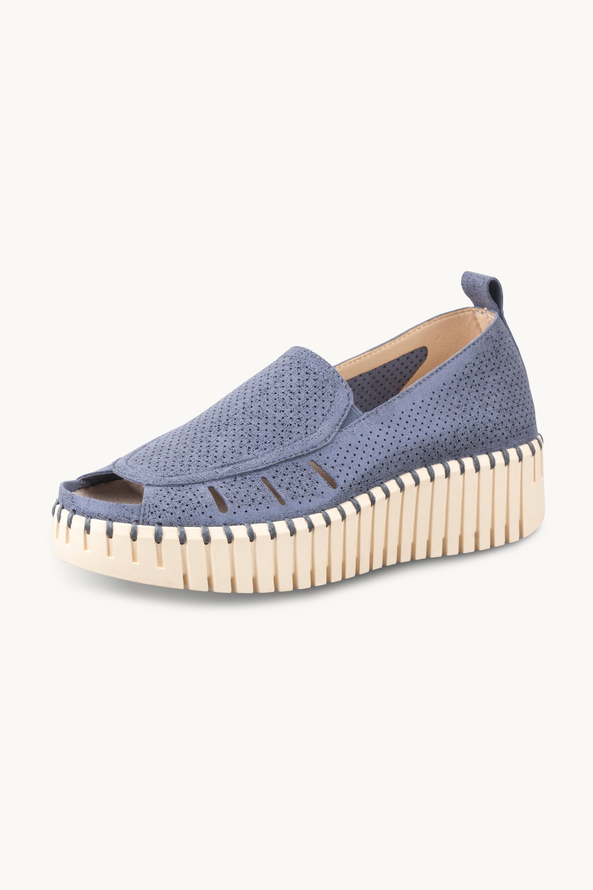 Tulip Sandal in Glitter - Ombre Blue Pearled Ivory