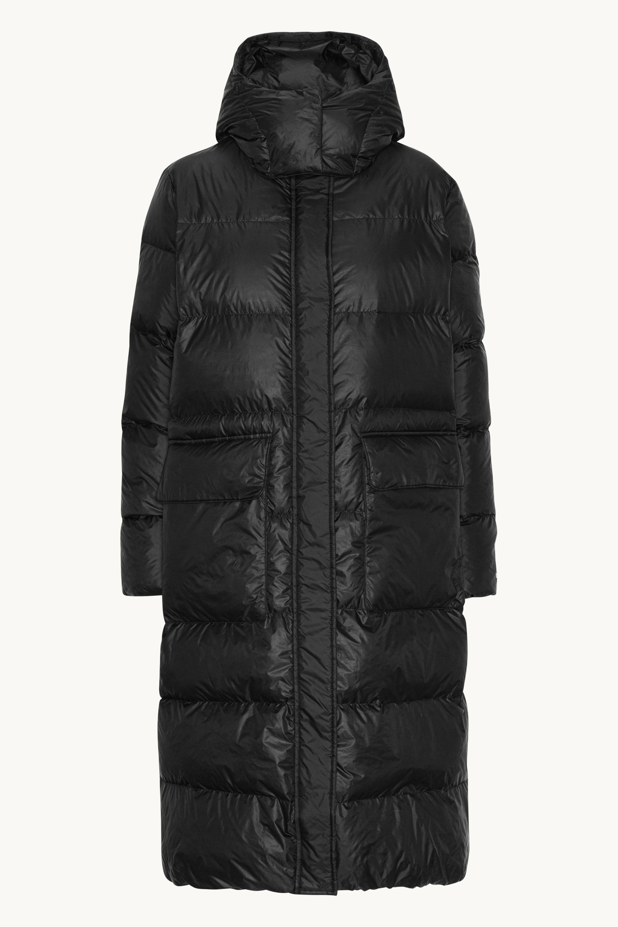 Long Down Coat - Black