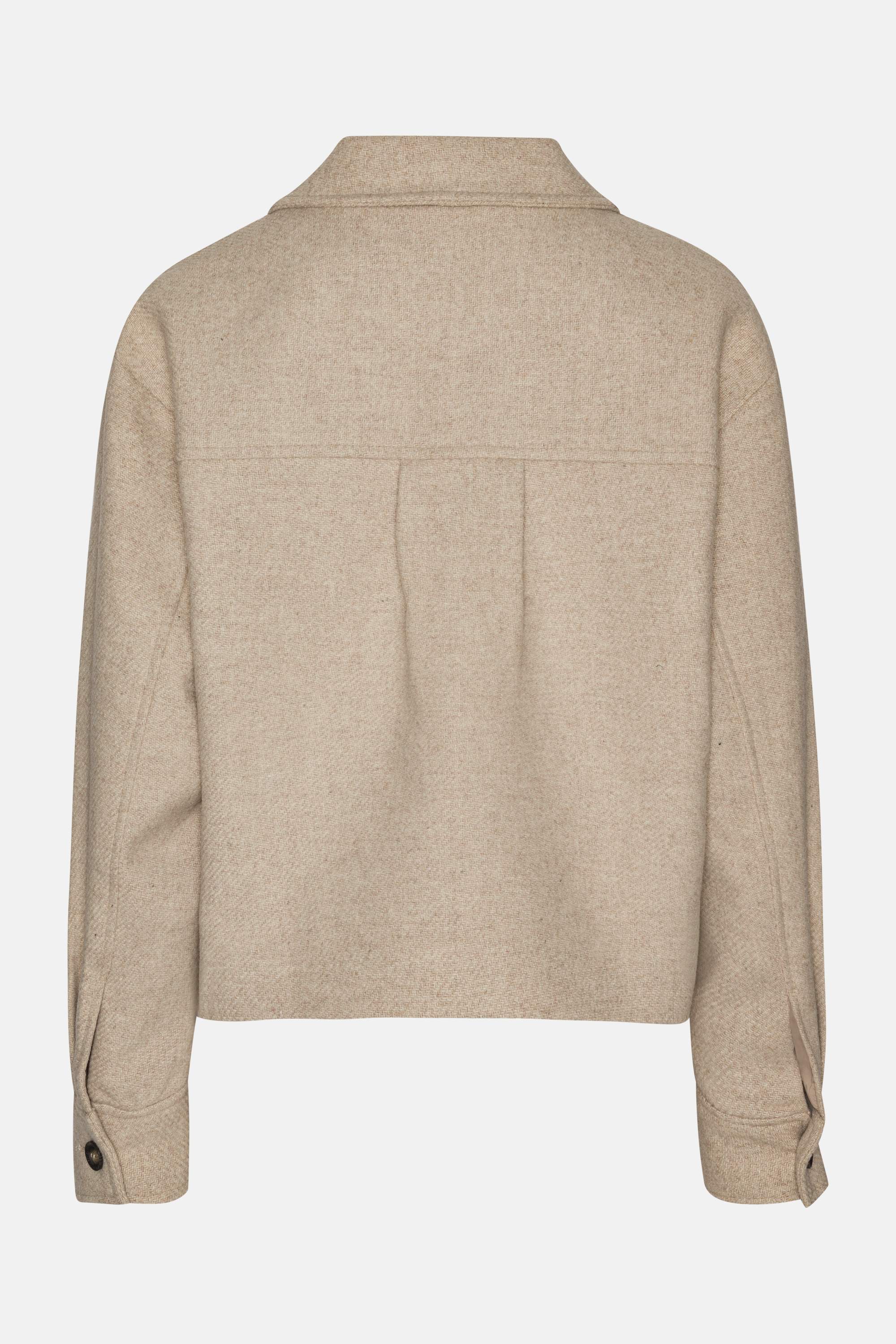 Short Buttoned Jacket - Wheat