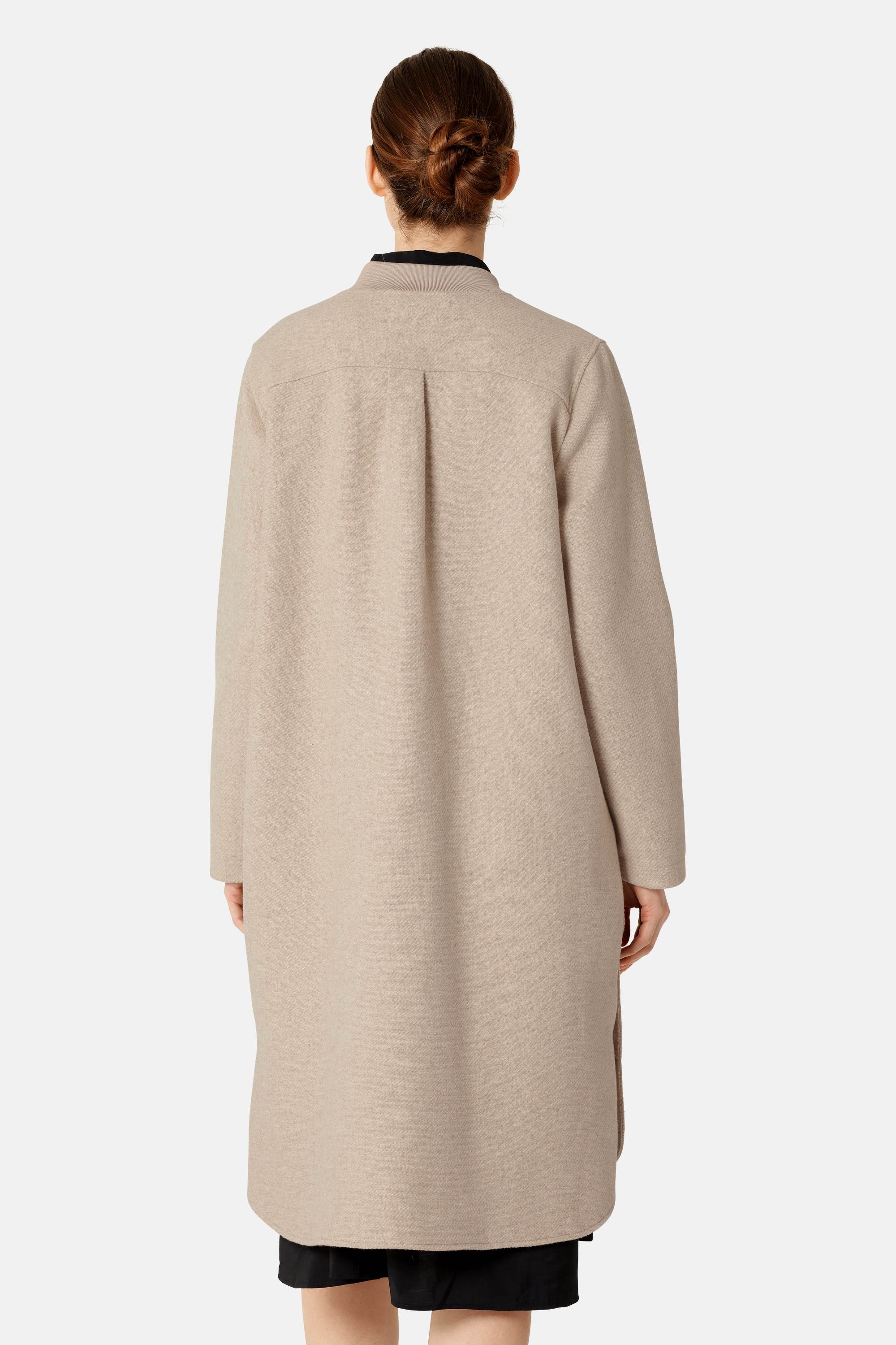 Long Zipped Coat - Wheat